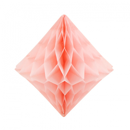 Декаративное украшение "Ромб-сота" 30 см , нежно-розовый, 20196-RA