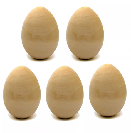 Набор деревянных заготовок из липы "Яйцо", h=35 мм, d=25 мм , (5шт/уп), 138