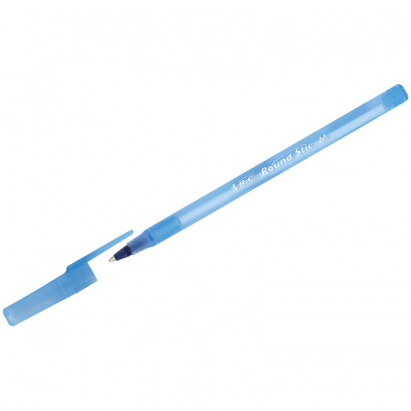 Ручка шариковая Bic "Round Stic" со штрихкодом, синяя, 1.0 мм., корпус матов, 934598