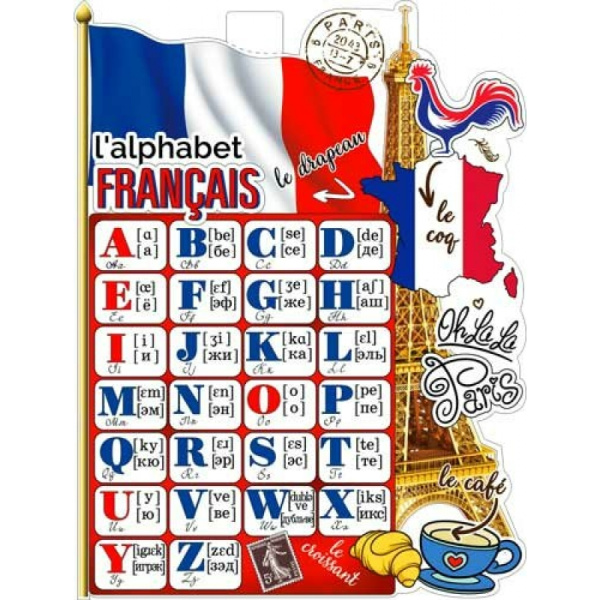 Плакат 'Французский алфавит', P2V-79
