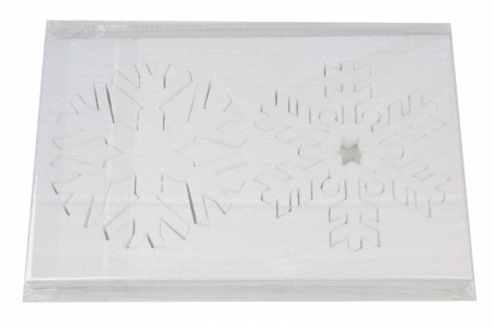 Изображение Снежинки пенопласт 2 шт. в наборе по 11 см. от интернет-магазина КИТ