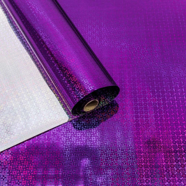 Плёнка голография 70х8,1 м, 40 мкм,Фиолетовый ОМ00070810-4